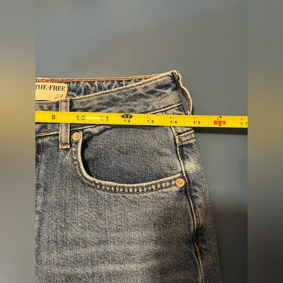 Free Peoplw We The Free The Pacifica High Rise Slim Straight Leg Jeans - Picture 8 of 12